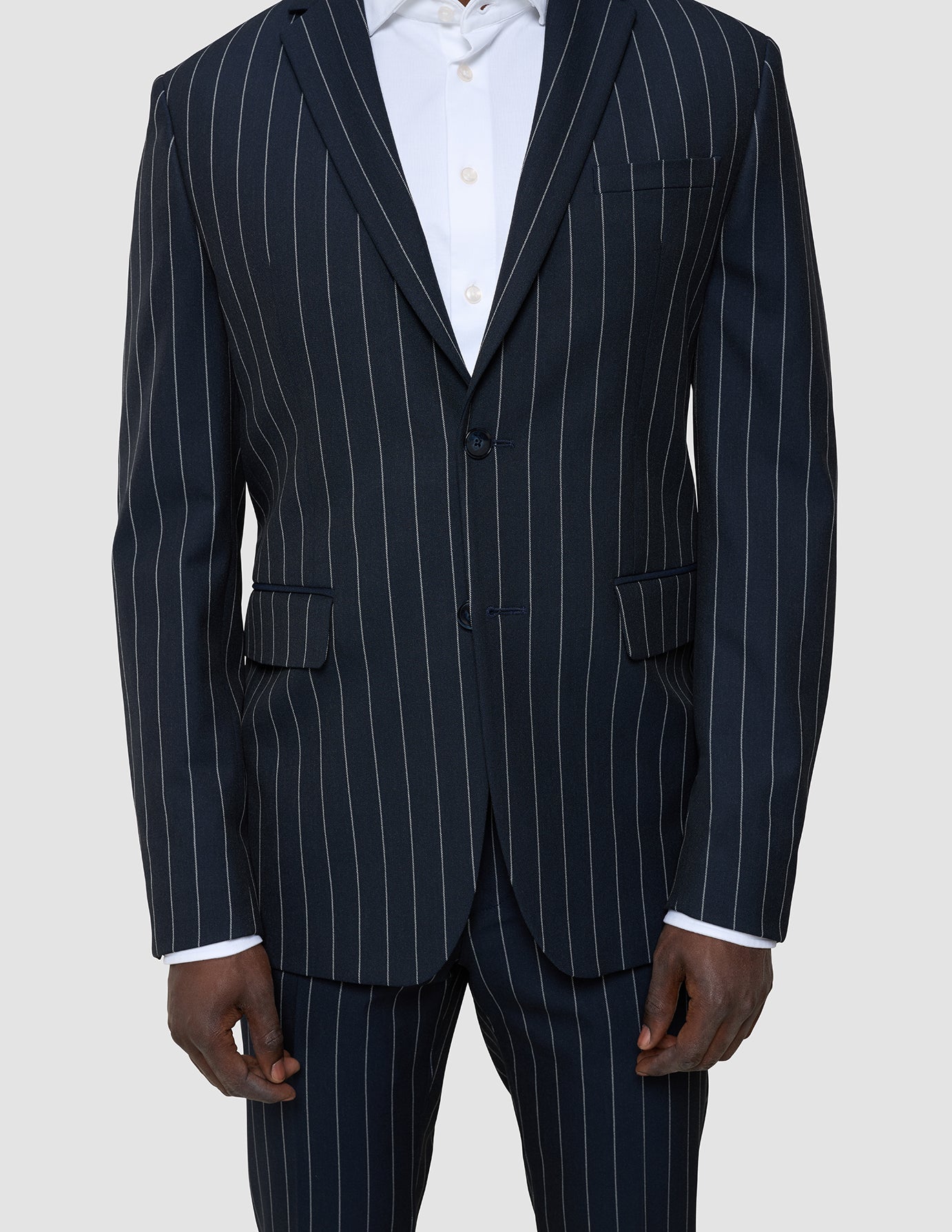 Essential Blazer Navy Stripes Slim